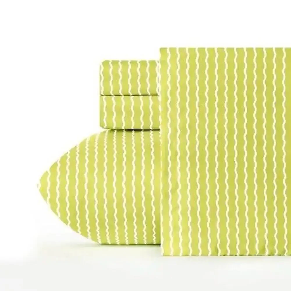 Crayola Dream In Color Twin Sheet Set Serpentine Stripe Screamin’ Green NEW
